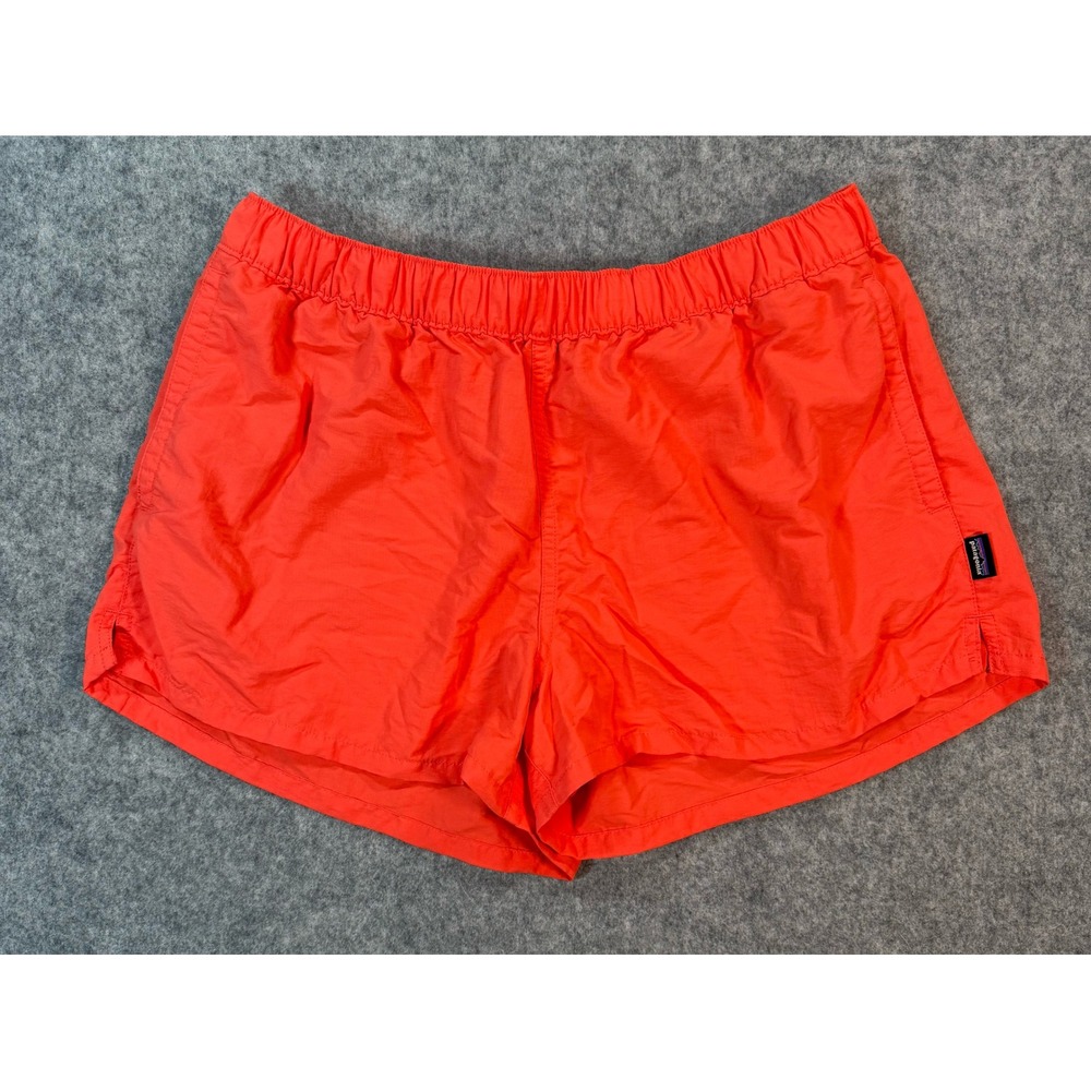 Patagonia Baggies Shorts Womens Large Coral Orange Nylon 2.5 Inseam